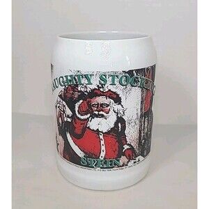 Vintage Naughty Stocking Santa Mug Stein 1983 Viiglo Industries Christmas